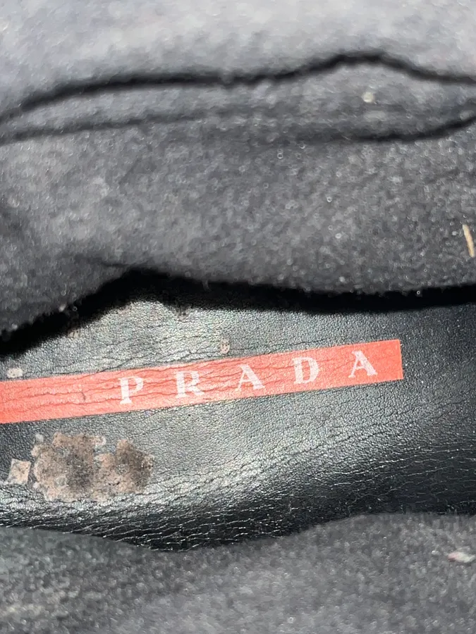 AW1999 Prada Grey & Brown Leather Hybrid Boots - Image 9