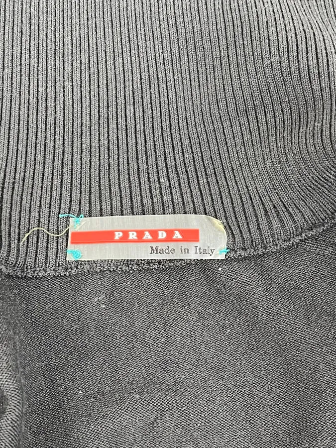AW1999 Prada Grey Zip-up Belted Sweater - Image 12