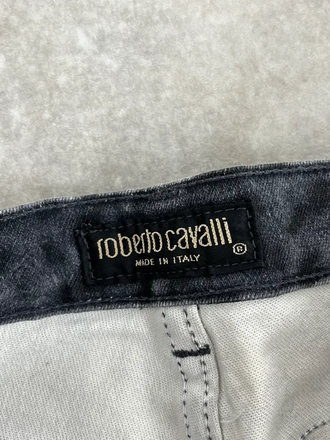 AW1999 Roberto Cavalli Black Leopard Print Gradient Pants - Image 12