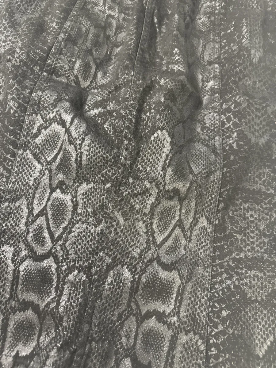 AW1999 Roberto Cavalli Black Snake Python Print Skirt - Image 3