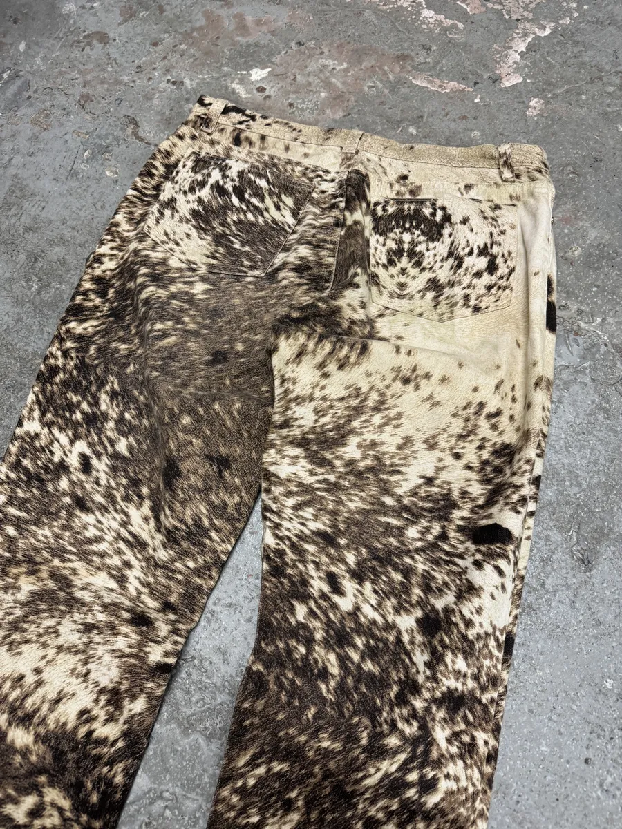AW1999 Roberto Cavalli Furry Brown Movement Caw Pants - Image 9