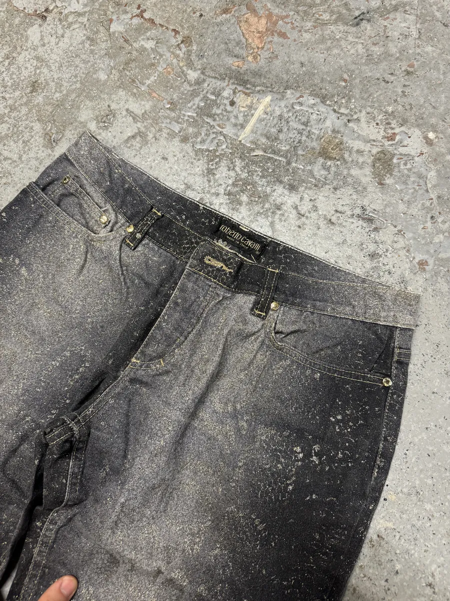 AW1999 Roberto Cavalli Grey Python Effect Pants - Image 10