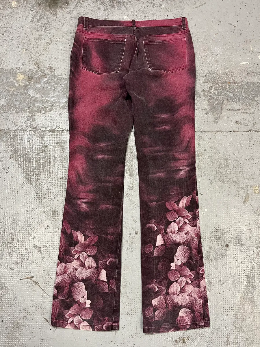 AW1999 Roberto Cavalli Purple Spectrum Flowers Pants - Image 8