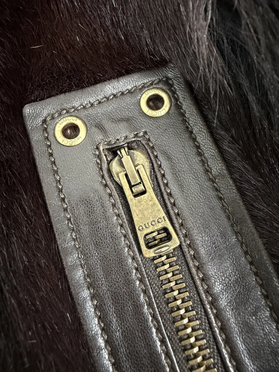 AW2000 Gucci Brown Marmot Fur Leather Jacket by Tom Ford - Image 17