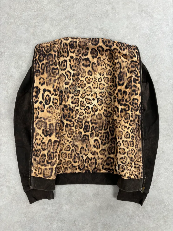 AW2000 Jean Paul Gaultier Outlaws Territory Brown Cross Leopard Jacket - Image 8