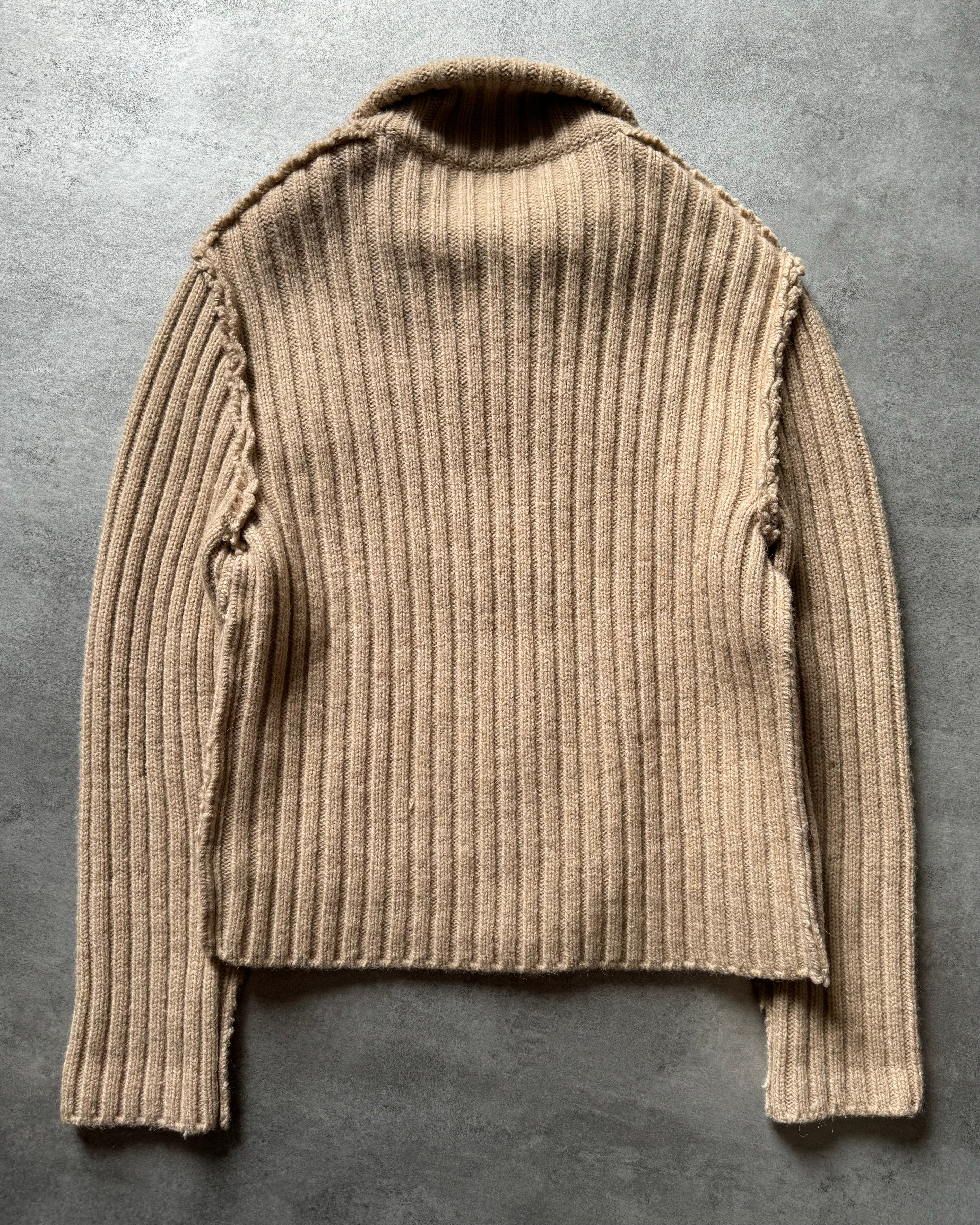 AW2000 Roberto Cavalli Fur Camel Wool Sweater (M/L) - Image 6