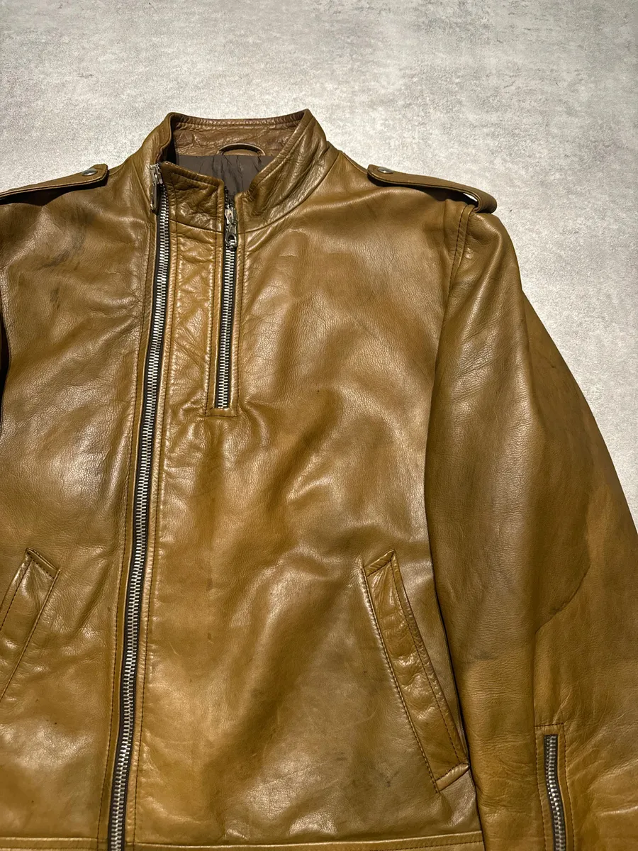 AW2001 Dolce & Gabbana Asymmetrical Multi Zips Biker Leather Jacket - Image 9