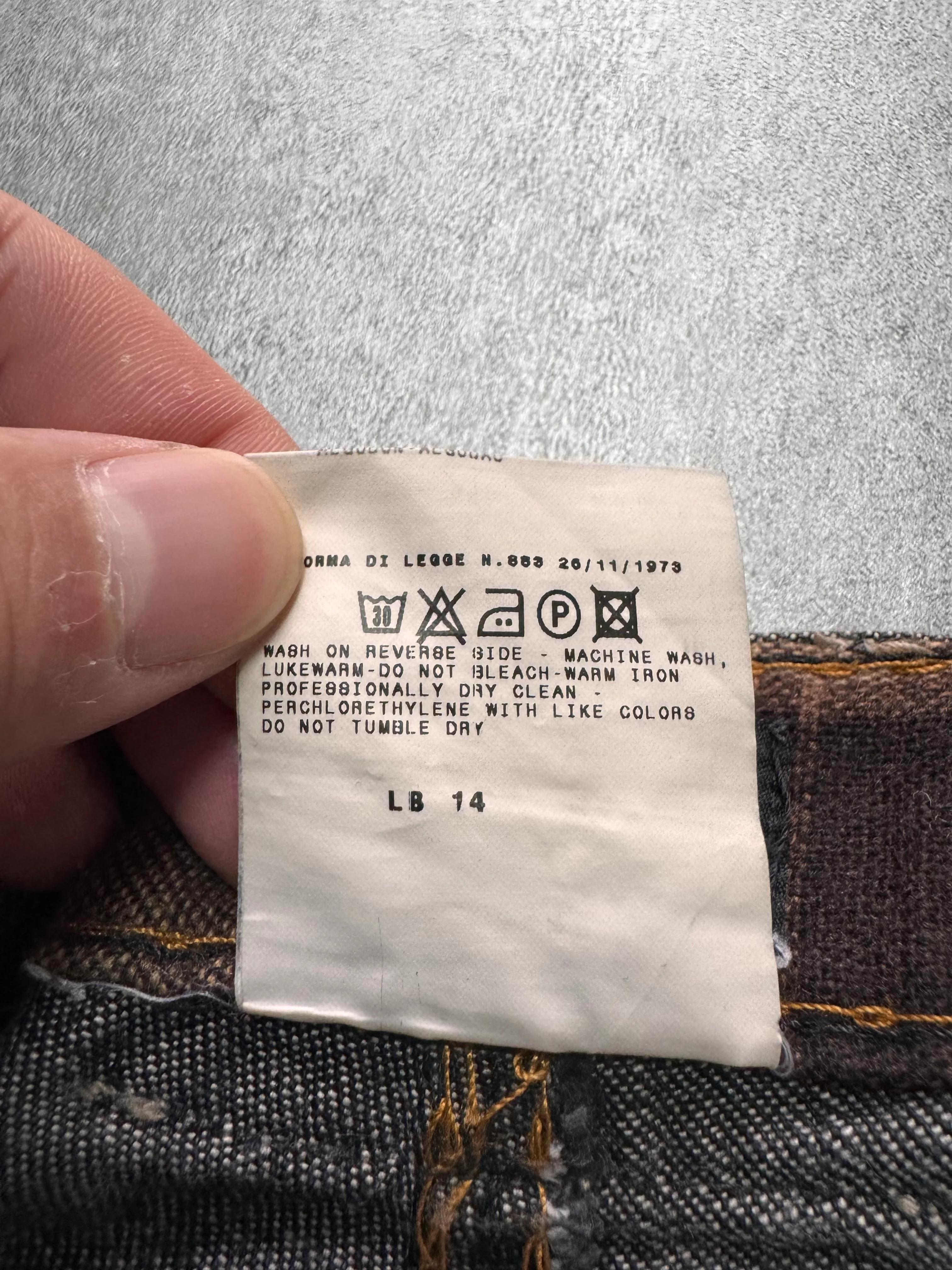 2000s Dolce & Gabbana Grey Raw Denim Jeans - Image 7
