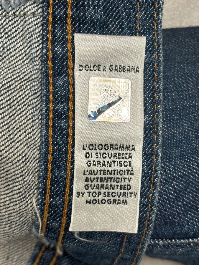 AW2001 Dolce & Gabbana Safety Pins Tie-Dye Distressed Denim Jacket - Image 13