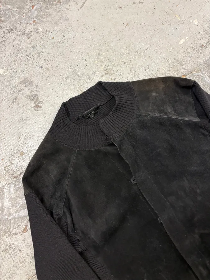 AW2001 Gucci Hybrid Suede Leather Sweater by Tom Ford - Image 5