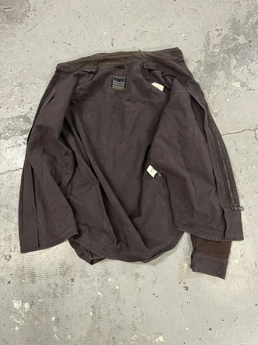AW2001 Marithé + François Girbaud Brown Distressed Shirt Jacket - Image 6