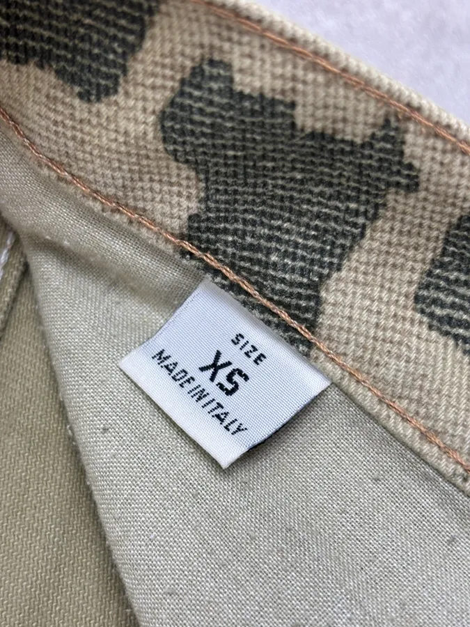 AW2001 Roberto Cavalli Khaki Raven Bird Pants - Image 11
