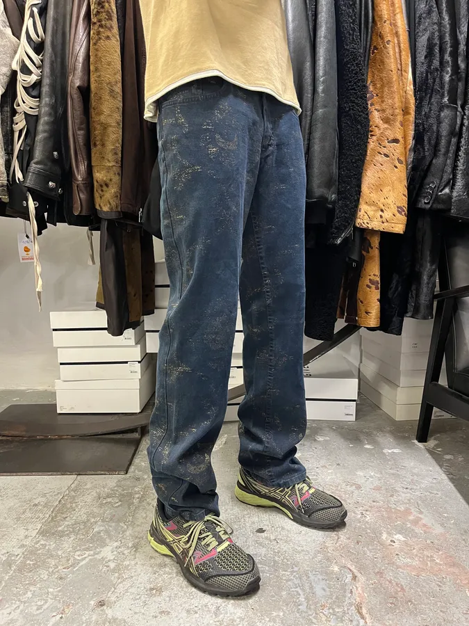 AW2001 Roberto Cavalli Navy Old Symbols Pants - Image 3