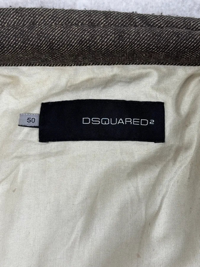 AW2002 Dsquared2 Brown Velvet Blue Jacket - Image 12