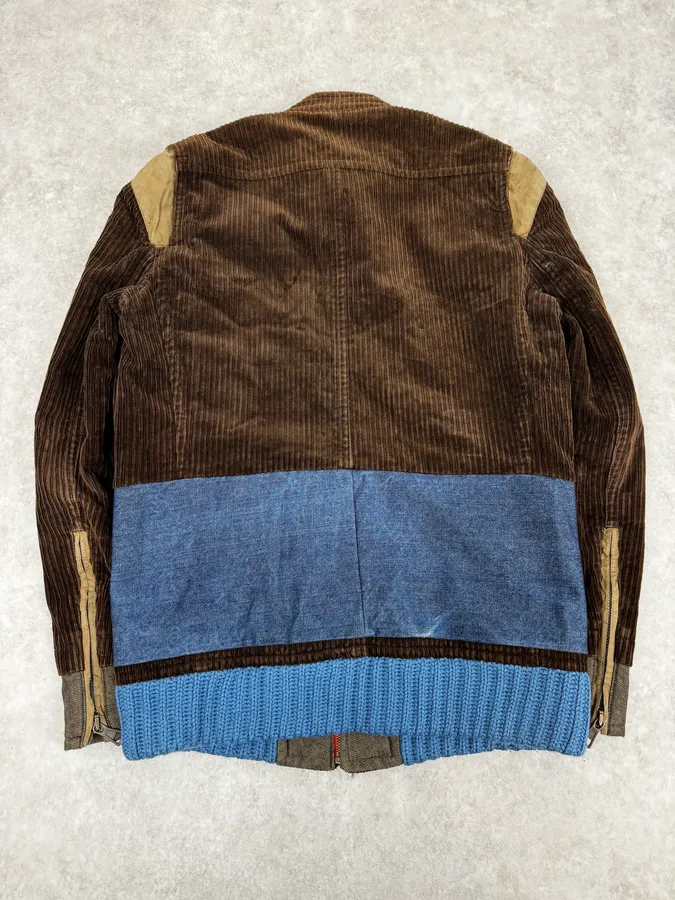 AW2002 Dsquared2 Brown Velvet Blue Jacket - Image 4