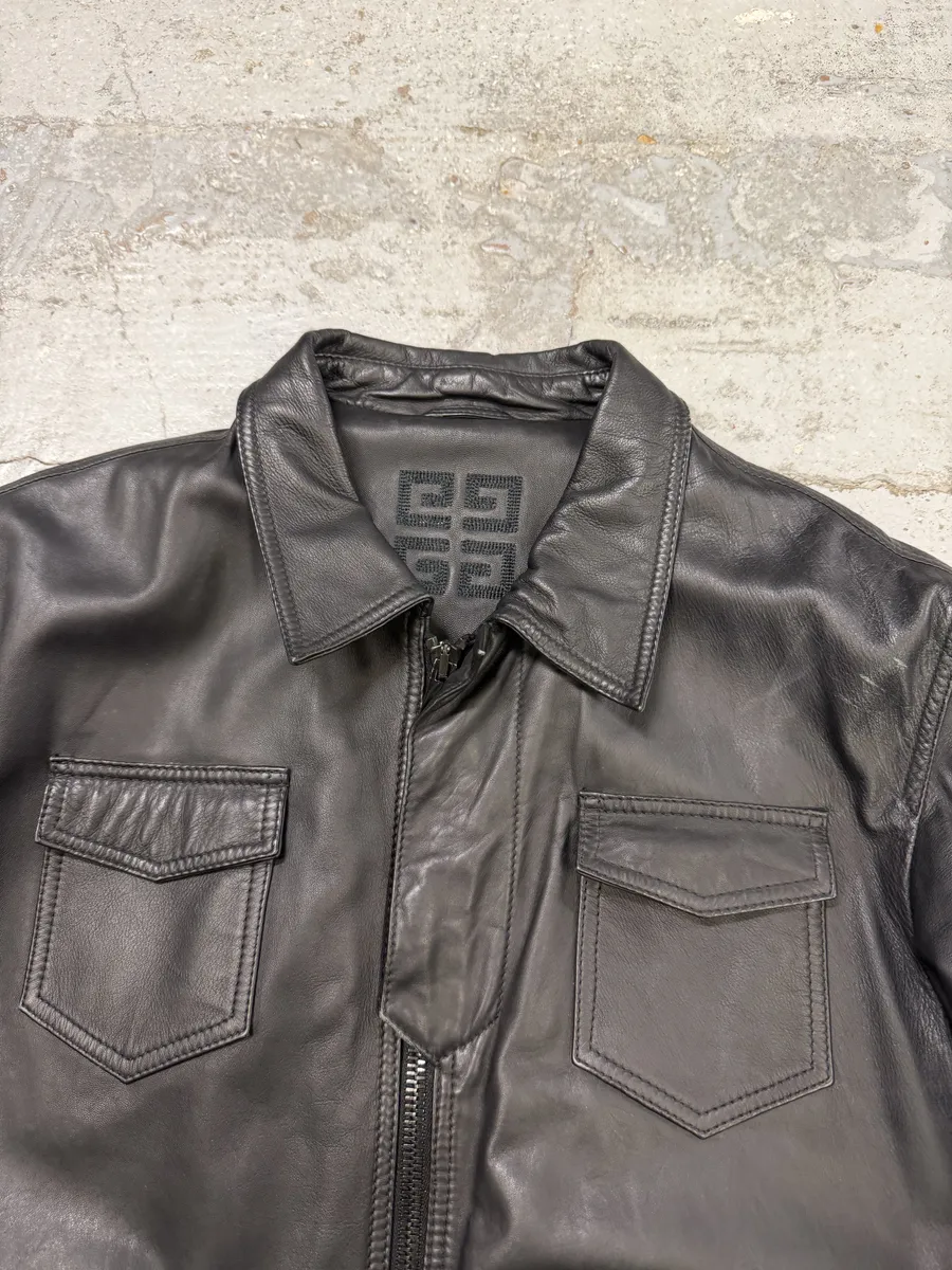 AW2002 Givenchy Black Lamb Leather Jacket - Image 5