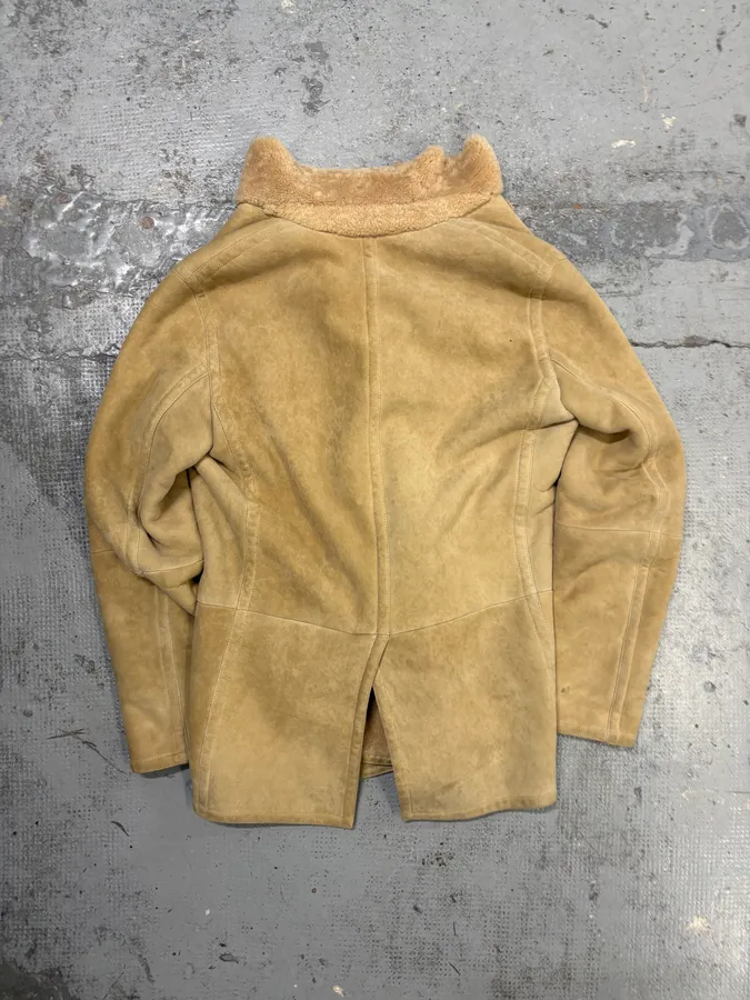 AW2002 Gucci Beige Leather Shearling Coat by Tom Ford - Image 5