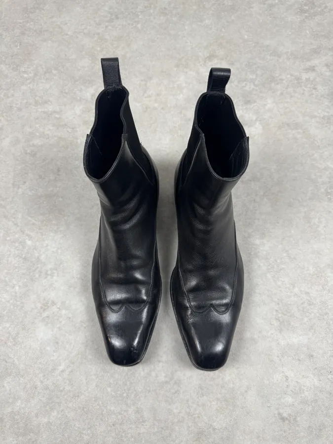 AW2002 Gucci by Tom Ford Black Leather Boots - Image 3