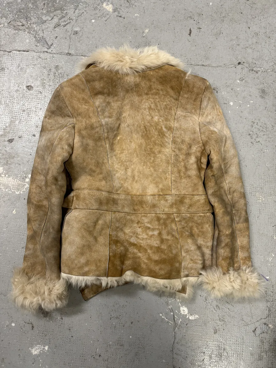 AW2002 Gucci Eroded Shearling Leather Jacket by Tom Ford - Image 2