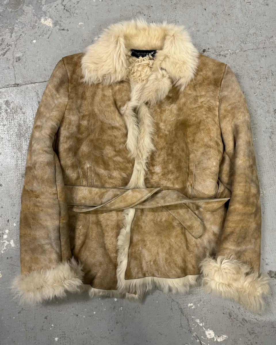 AW2002 Gucci Eroded Shearling Leather Jacket by Tom Ford - Image 3