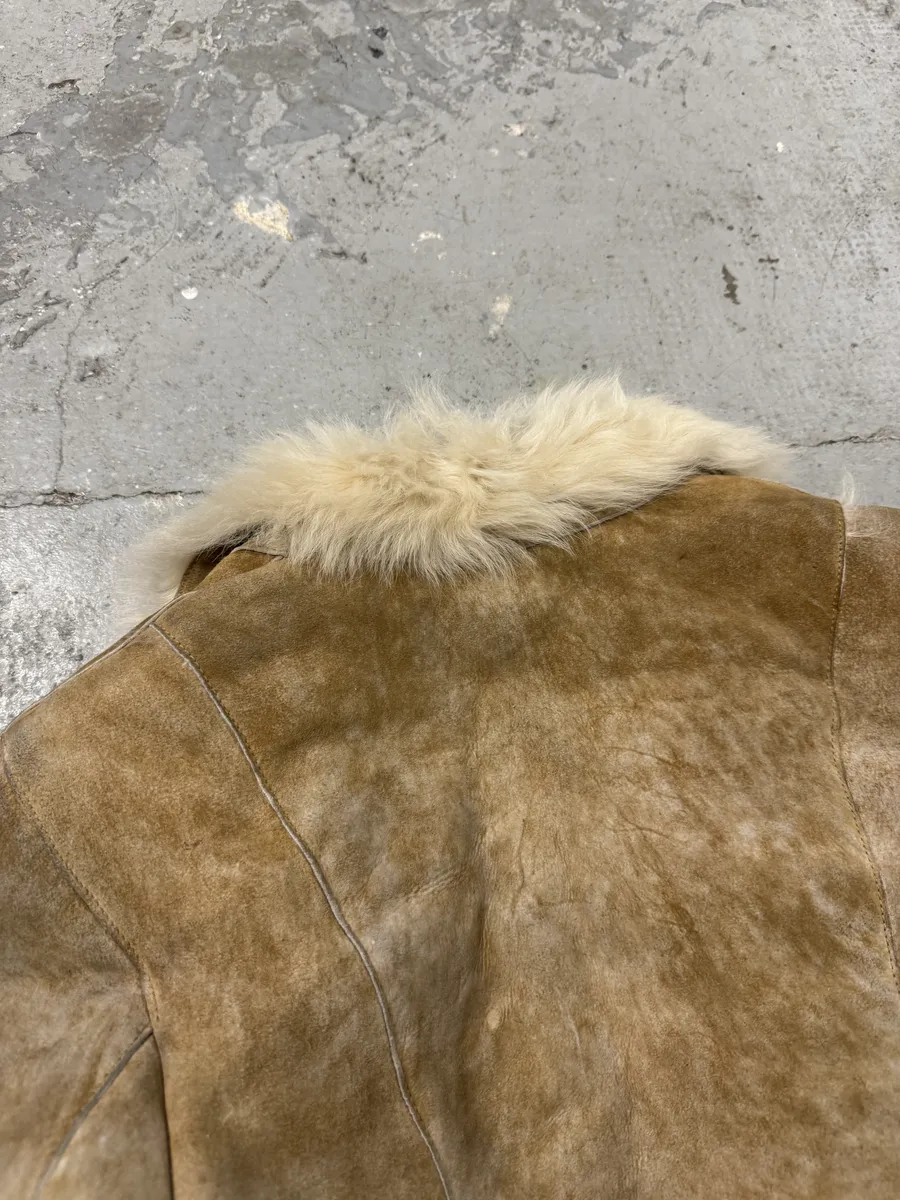 AW2002 Gucci Eroded Shearling Leather Jacket by Tom Ford - Image 4