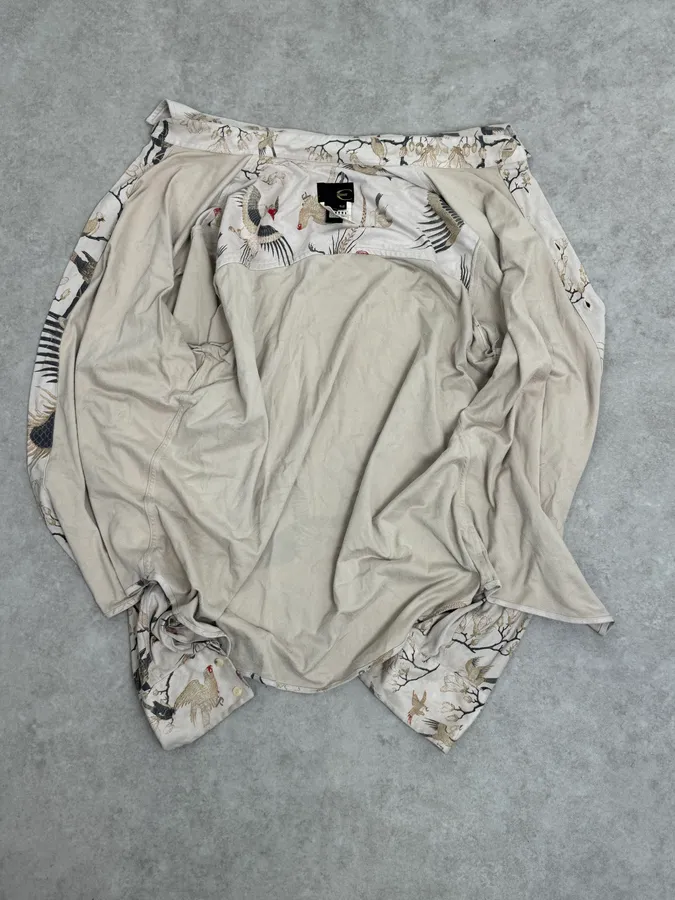 AW2003 Cavalli Asian Fantasy World Bird Cream Shirt - Image 8