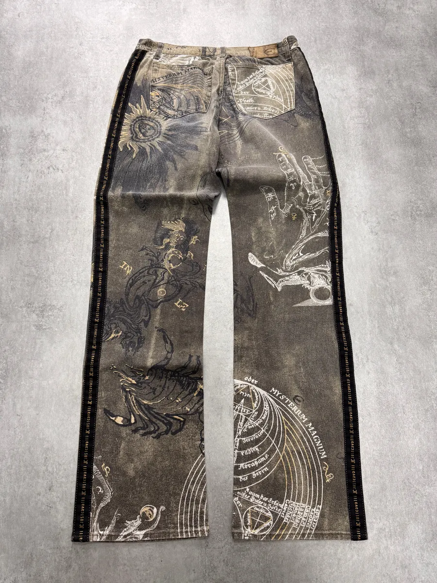 AW2003 Cavalli Astrology Resurrection Green Pants - Image 3
