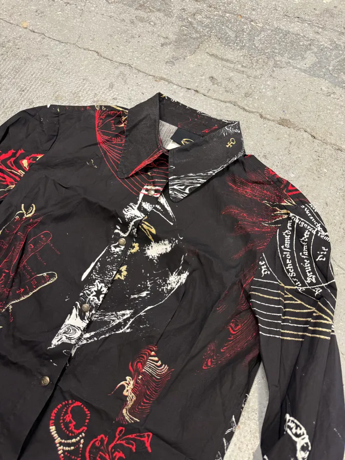 AW2003 Cavalli Black Astrology Balance Shirt - Image 3