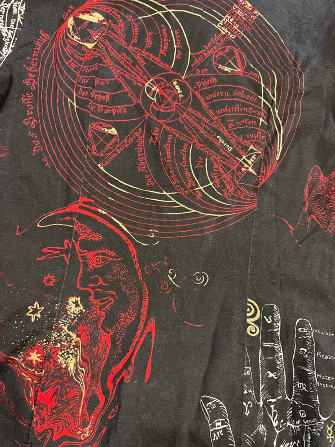 AW2003 Cavalli Black & Red Astrology World Shirt - Image 6