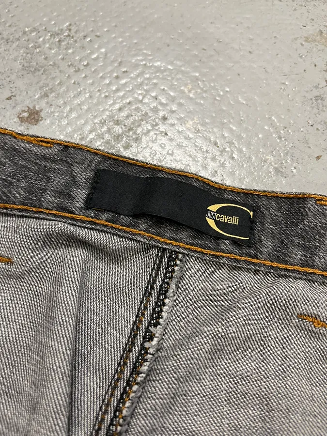 AW2003 Cavalli Cargo Grey Bootcut Denim Jeans - Image 11