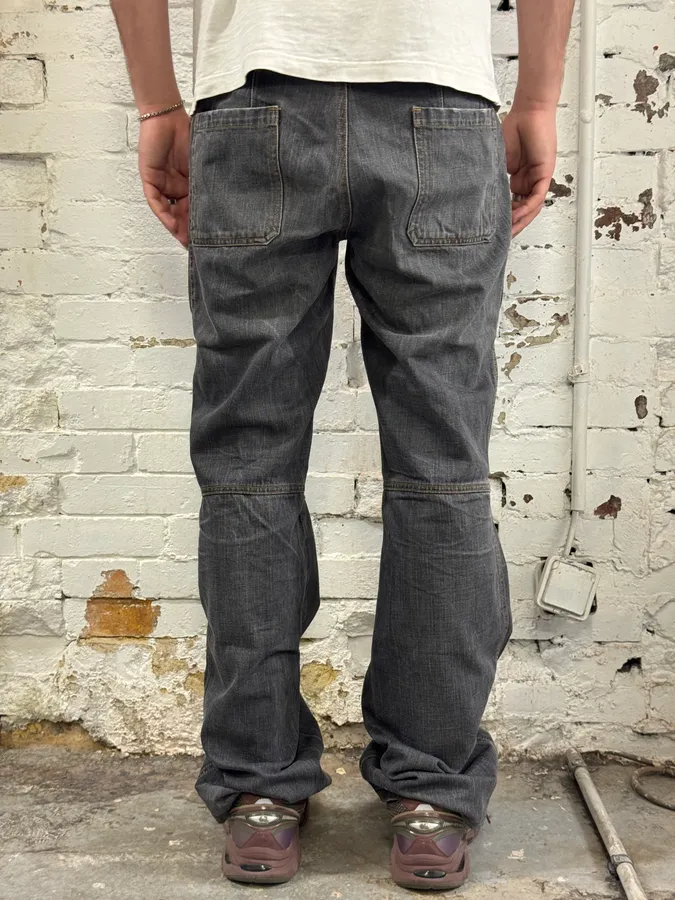 AW2003 Cavalli Cargo Grey Bootcut Denim Jeans - Image 3