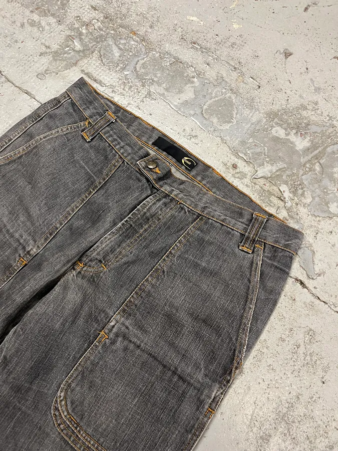 AW2003 Cavalli Cargo Grey Bootcut Denim Jeans - Image 6