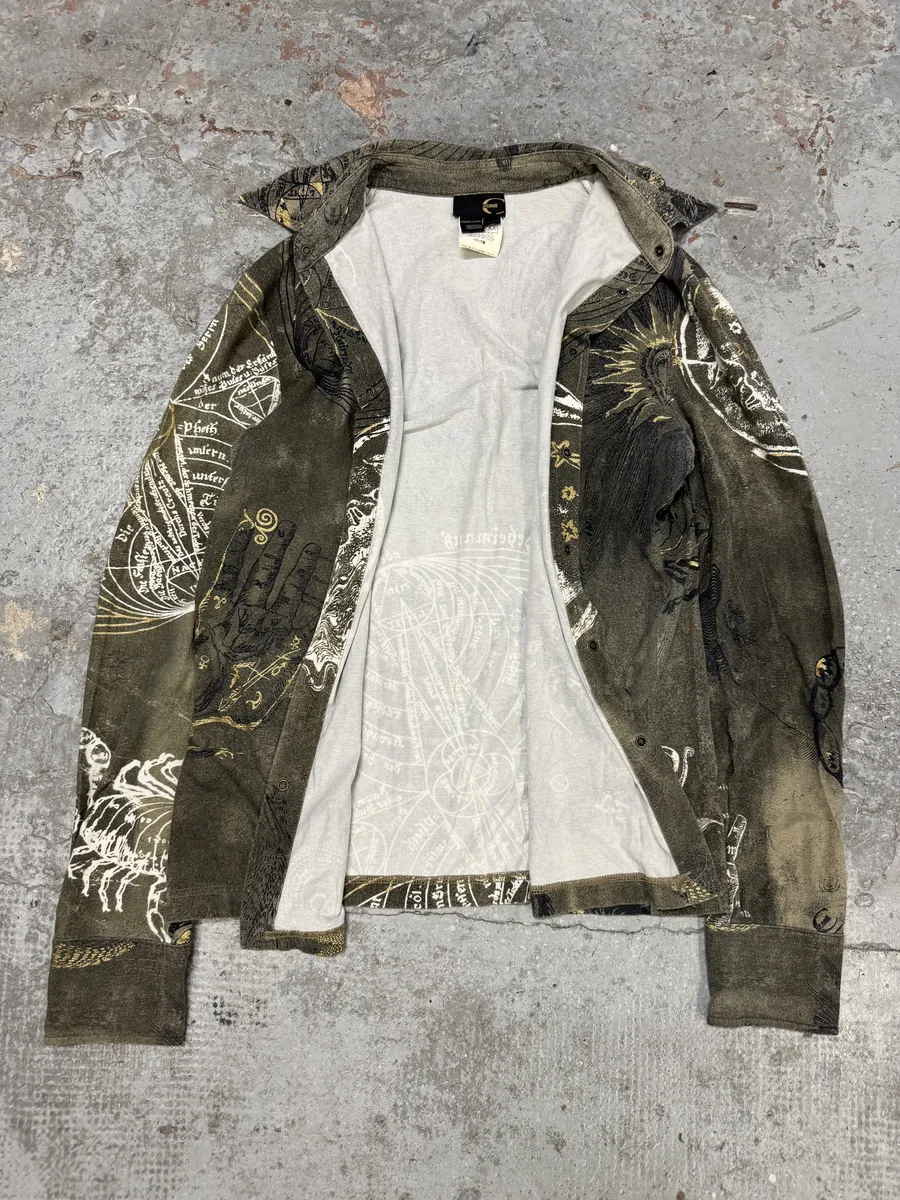 AW2003 Cavalli Green Astrology Shirt - Image 6