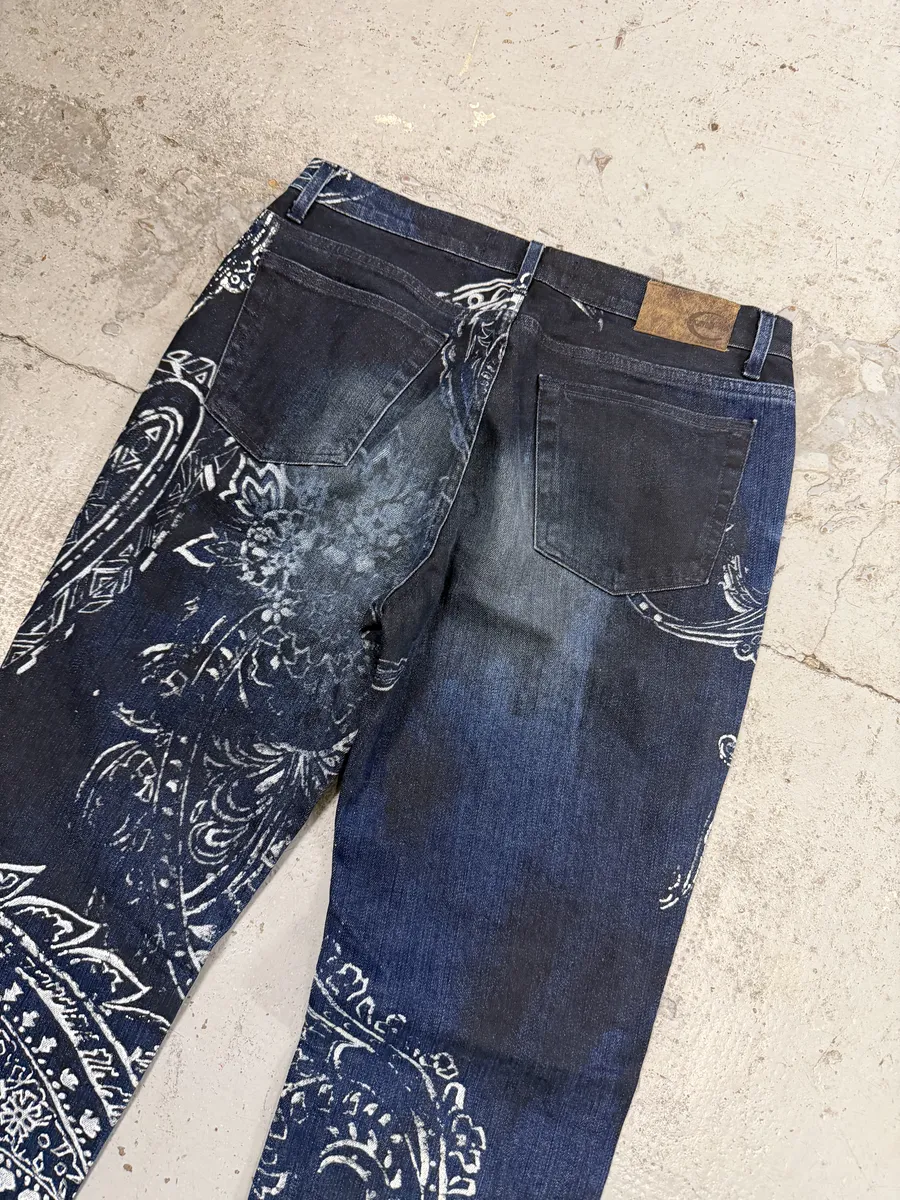 AW2003 Cavalli Navy Blue Presley Ocean Denim Jeans - Image 8