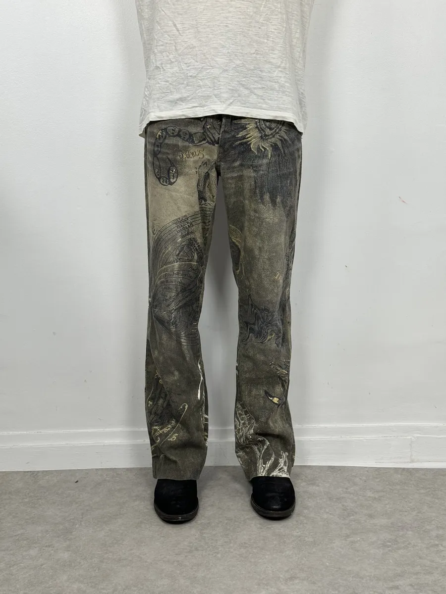AW2003 Cavalli Olive Astro World Contemporary Pants - Image 4