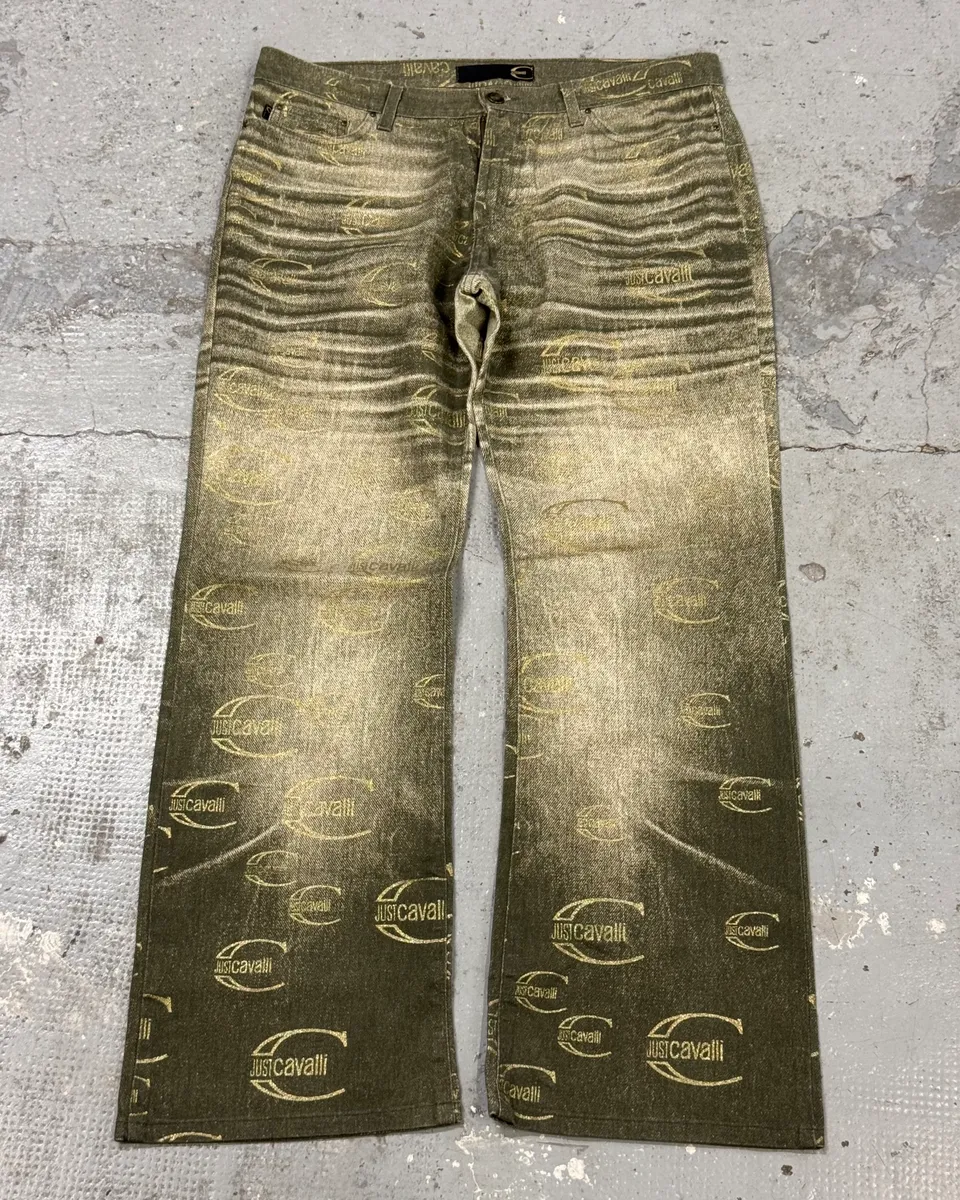 AW2003 Cavalli Propaganda Faded Green Pants