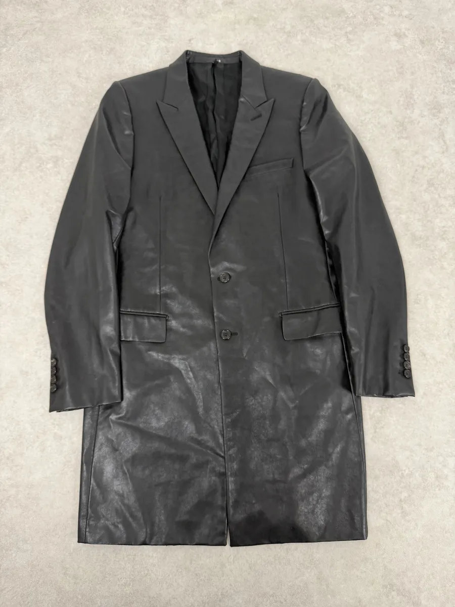 AW2003 Dior PVC Black Luster Obscure Trench Coat by Hedi Slimane