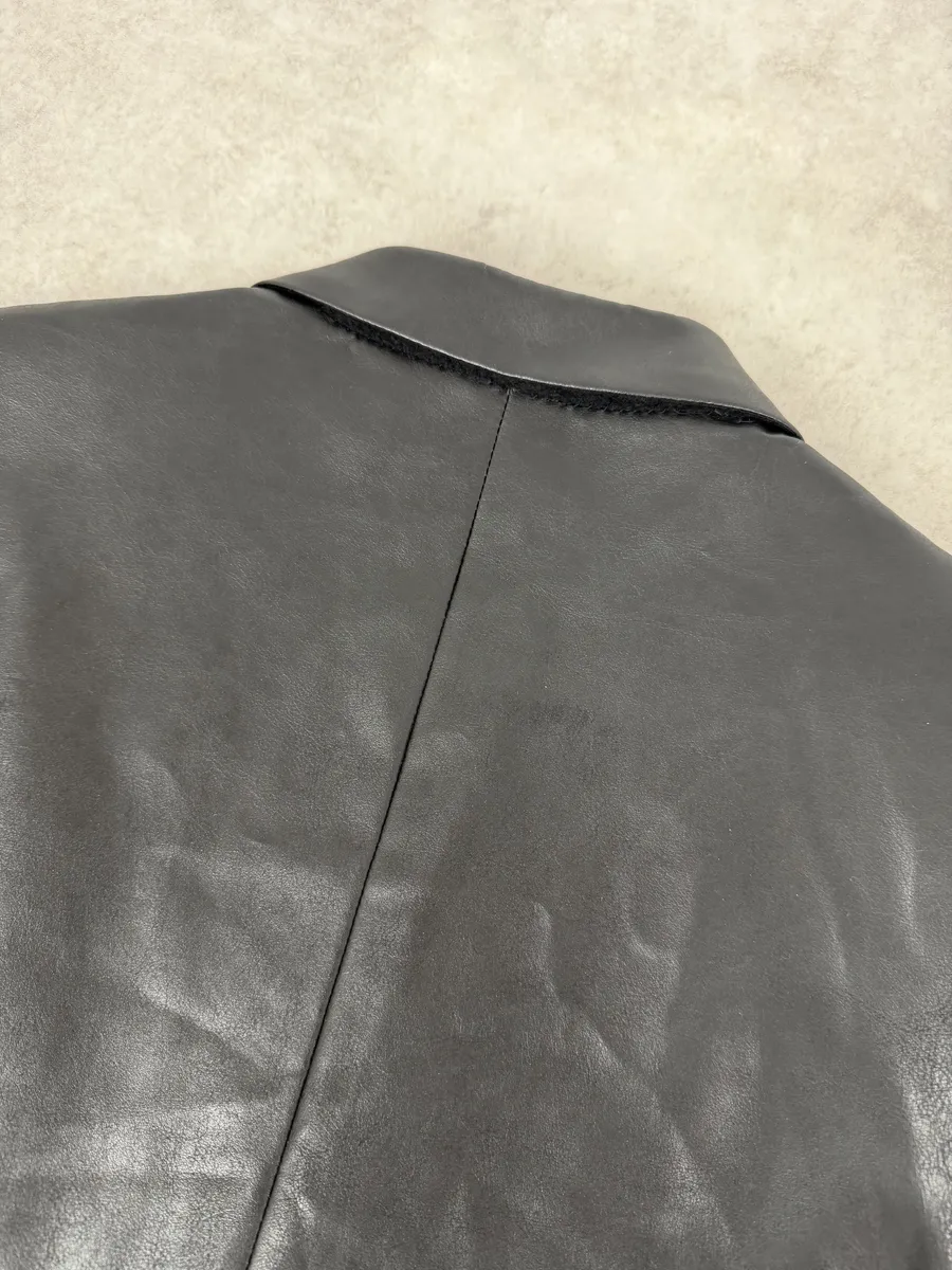 AW2003 Dior PVC Black Luster Obscure Trench Coat by Hedi Slimane - Image 7
