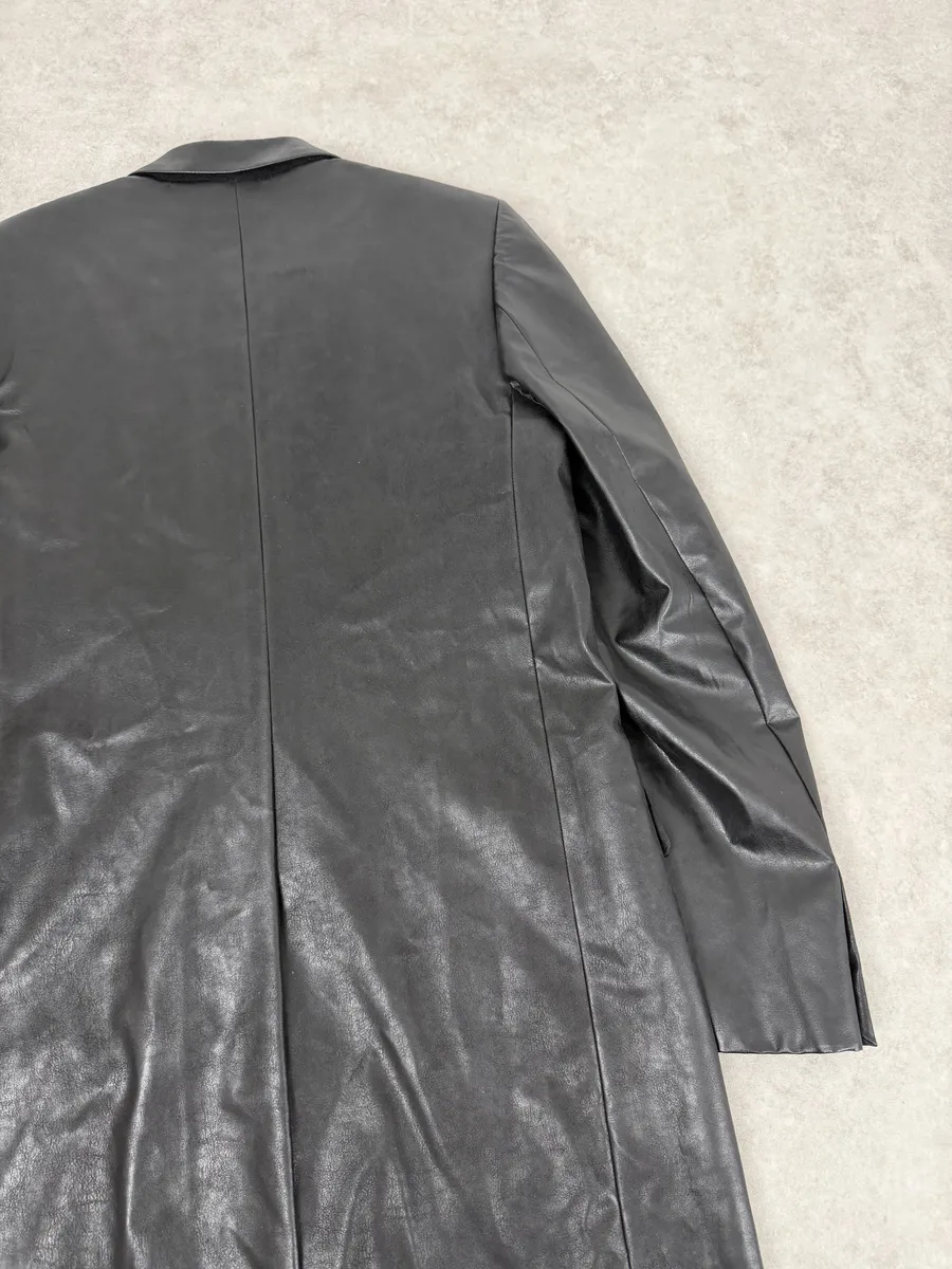 AW2003 Dior PVC Black Luster Obscure Trench Coat by Hedi Slimane - Image 8