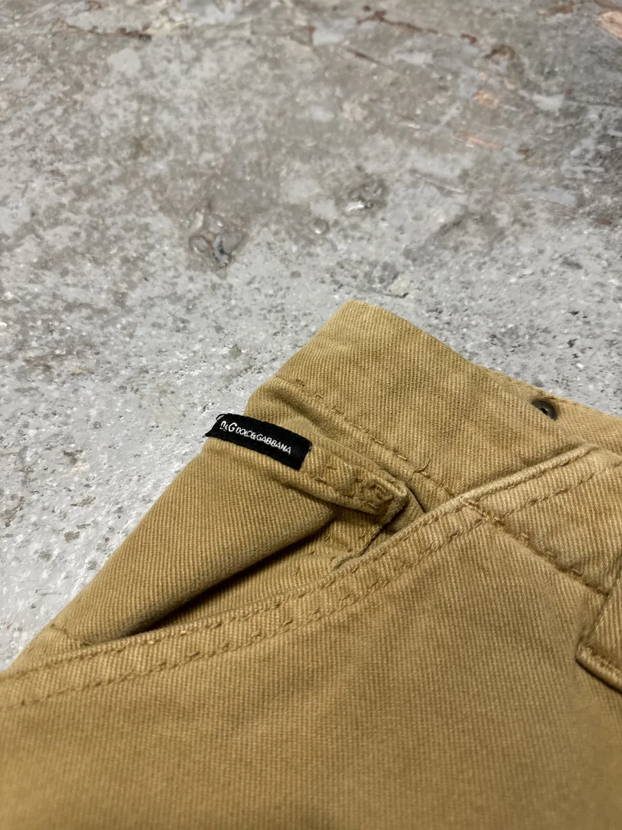 AW2003 Dolce & Gabbana Beige Multi Pockets Cargo Pants - Image 7