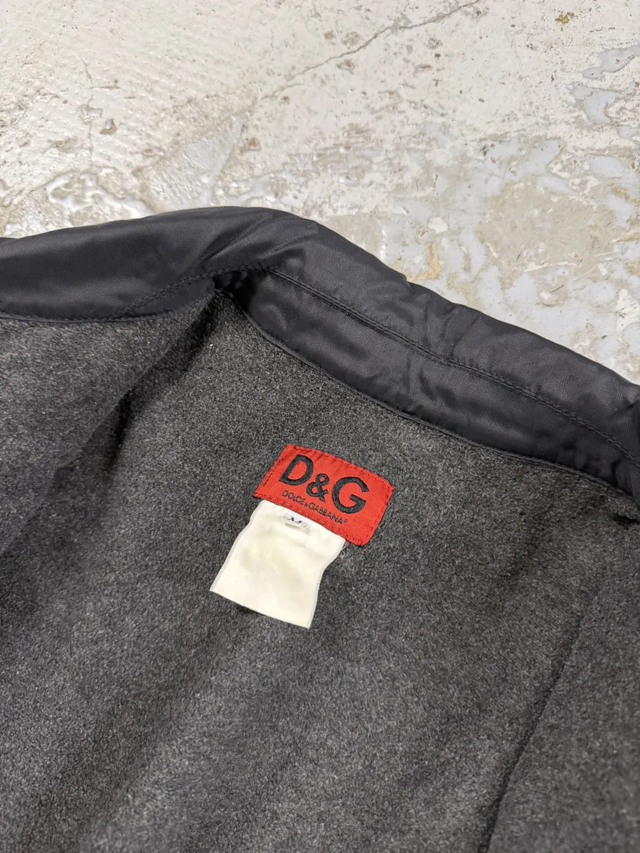 AW2003 Dolce & Gabbana Black & Khaki Green Nylon Jacket - Image 9