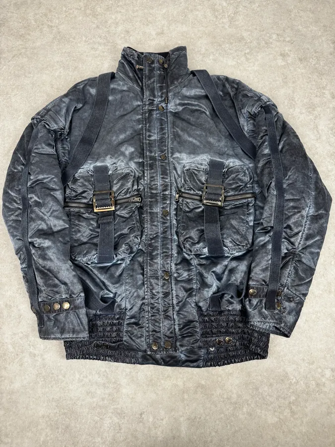 AW2003 Dolce & Gabbana Blue Aviator Bondage Jacket