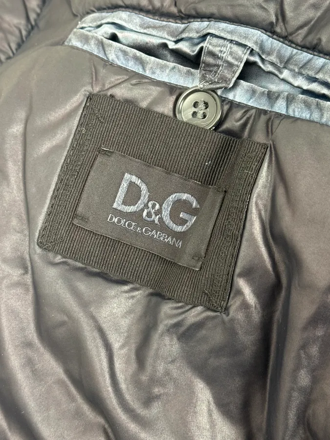 AW2003 Dolce & Gabbana Blue Aviator Bondage Jacket - Image 14
