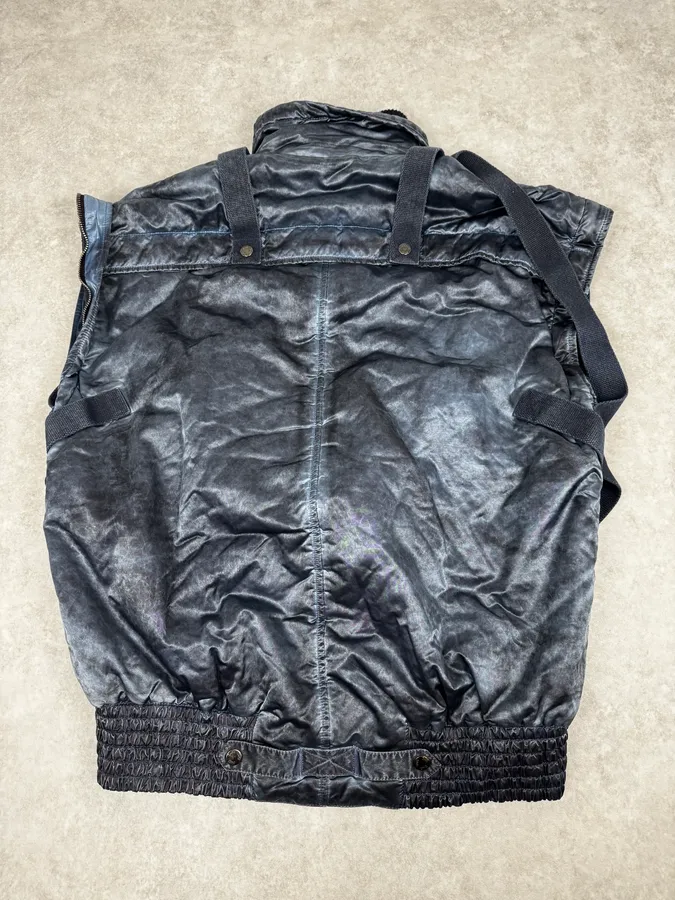 AW2003 Dolce & Gabbana Blue Aviator Bondage Jacket - Image 6