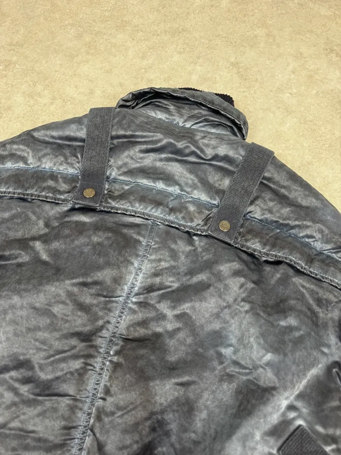 AW2003 Dolce & Gabbana Blue Aviator Bondage Jacket - Image 9