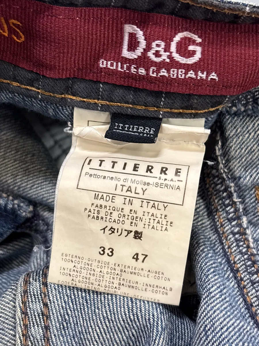 AW2003 Dolce & Gabbana Blue Denim Bootcut Jeans - Image 12