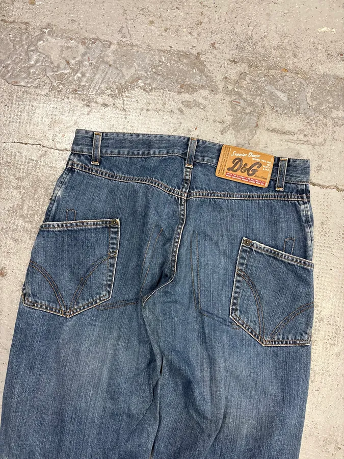 AW2003 Dolce & Gabbana Blue Denim Bootcut Jeans - Image 7