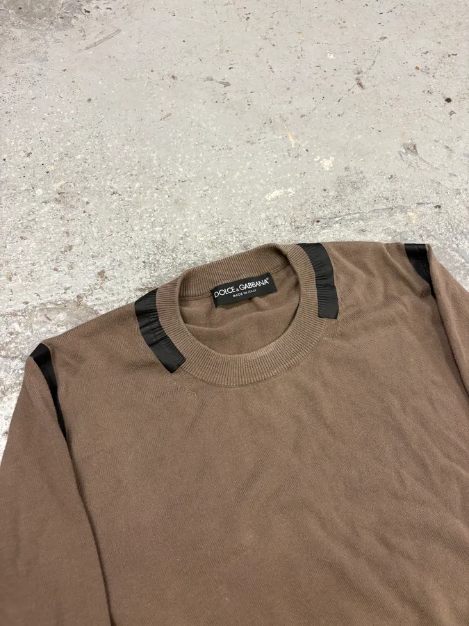 AW2003 Dolce & Gabbana Bondage Beige Sweater - Image 5