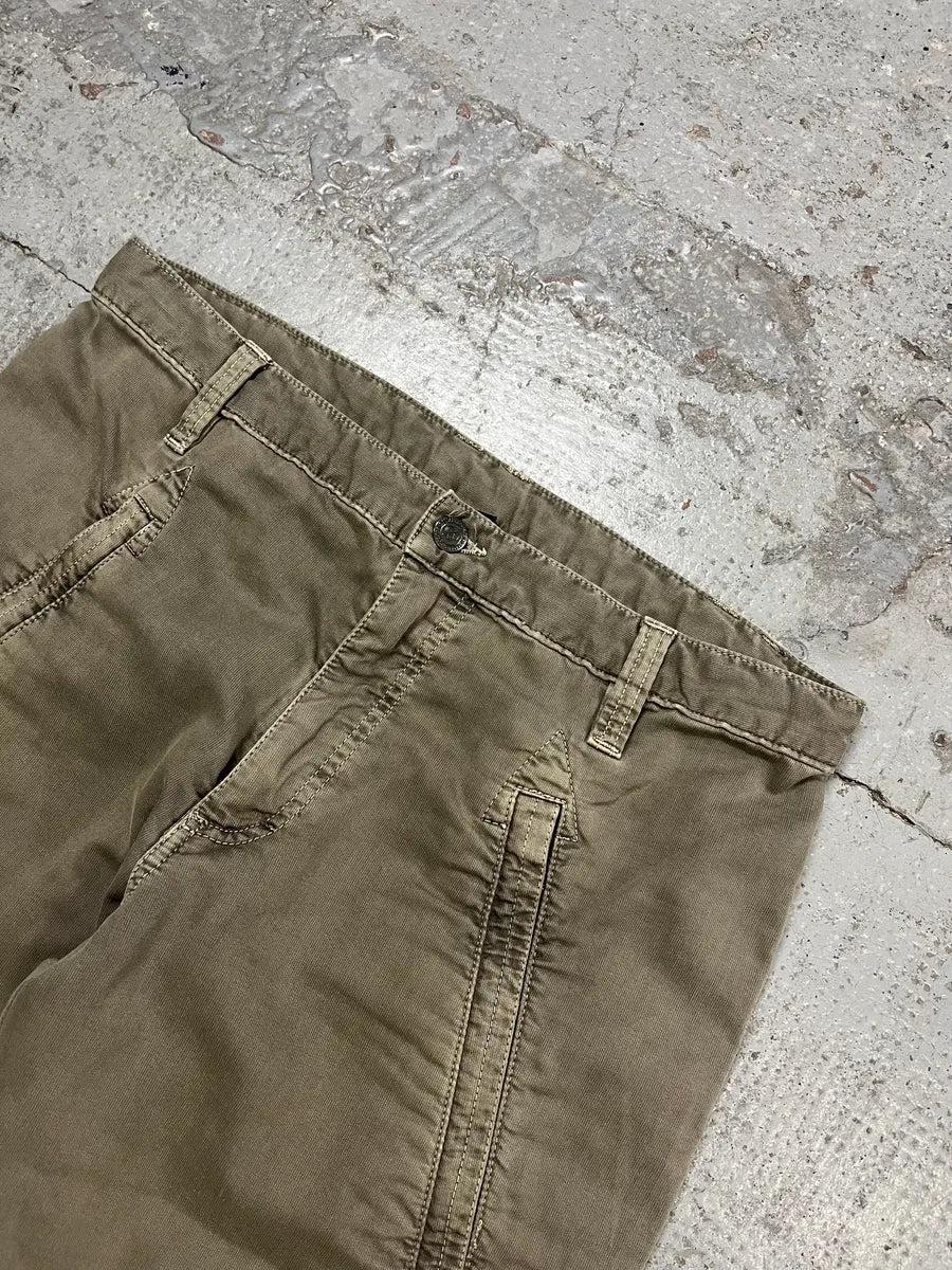 AW2003 Dolce & Gabbana Bondage Military Khaki Green Pants - Image 6
