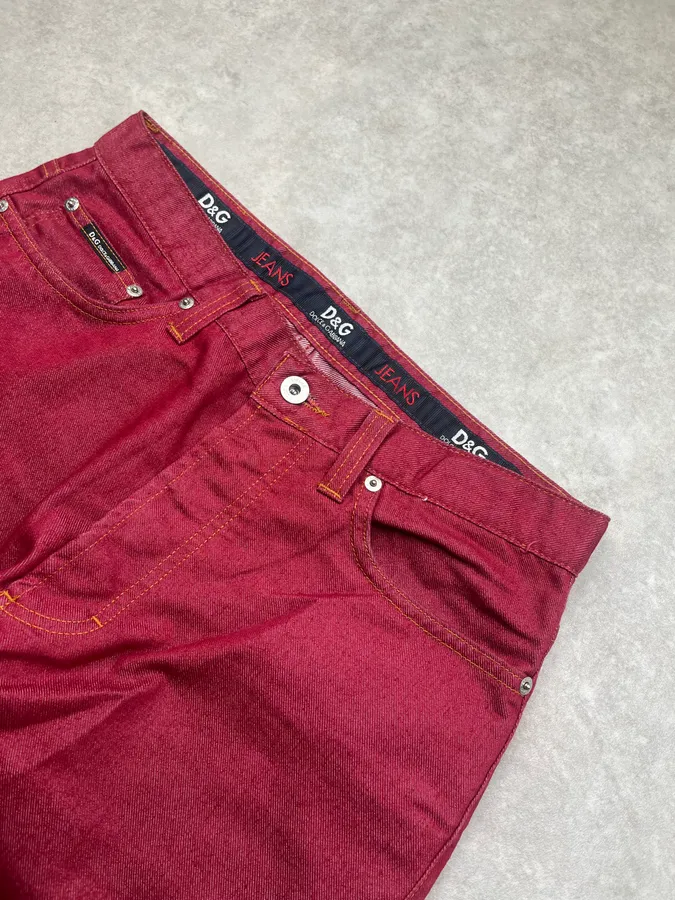 AW2003 Dolce & Gabbana Bordeaux Cozy Pants - Image 6